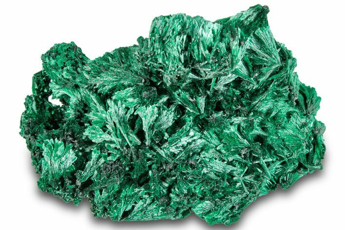 Fibrous Malachite Crystal Cluster - DR Congo #294674